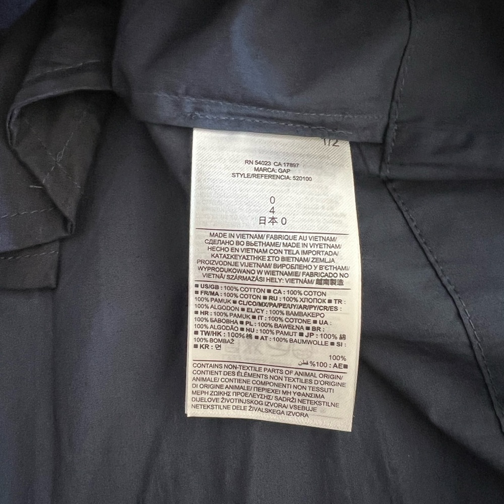 NWOT GAP Indigo Belted Shirt Dress - Picture 9 of 9